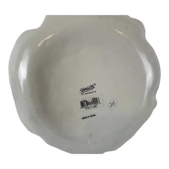 STUDIO B by MAGENTA Gold White PUMPKIN Ceramic Handmade Thanksgiving Halloween - Picture 9 of 11